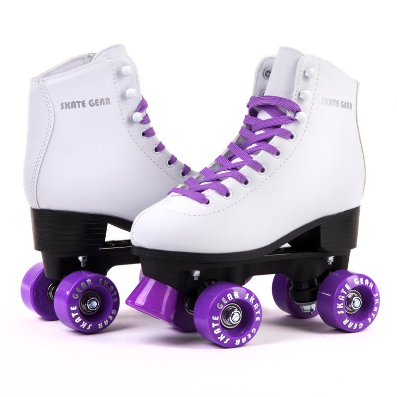 Skate Gear زلاجات رباعية للدعم الإضافي للأطفال والبالغين (أرجواني، شباب 2) - Image 5